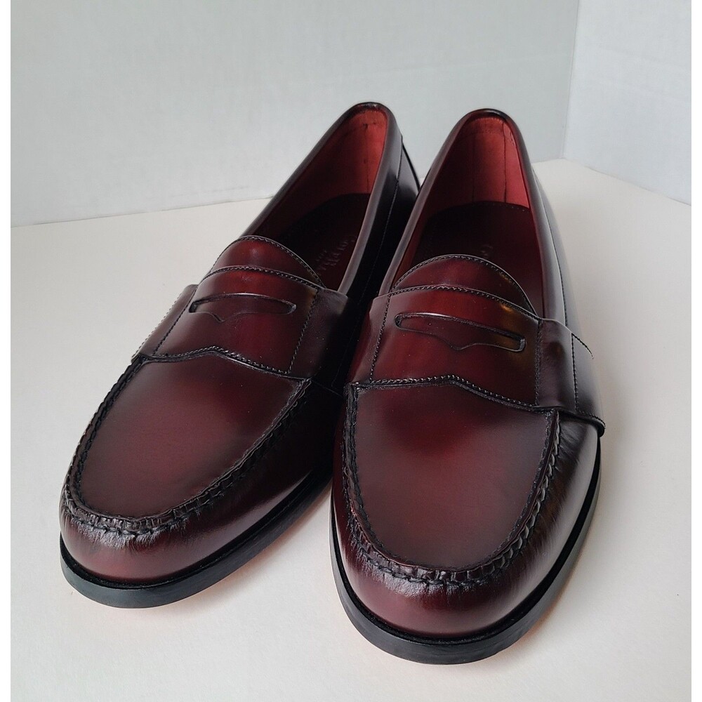 Cole Haan City Penny Loafers Men's 12 M Burgundy Leather Dress Shoes NWOB